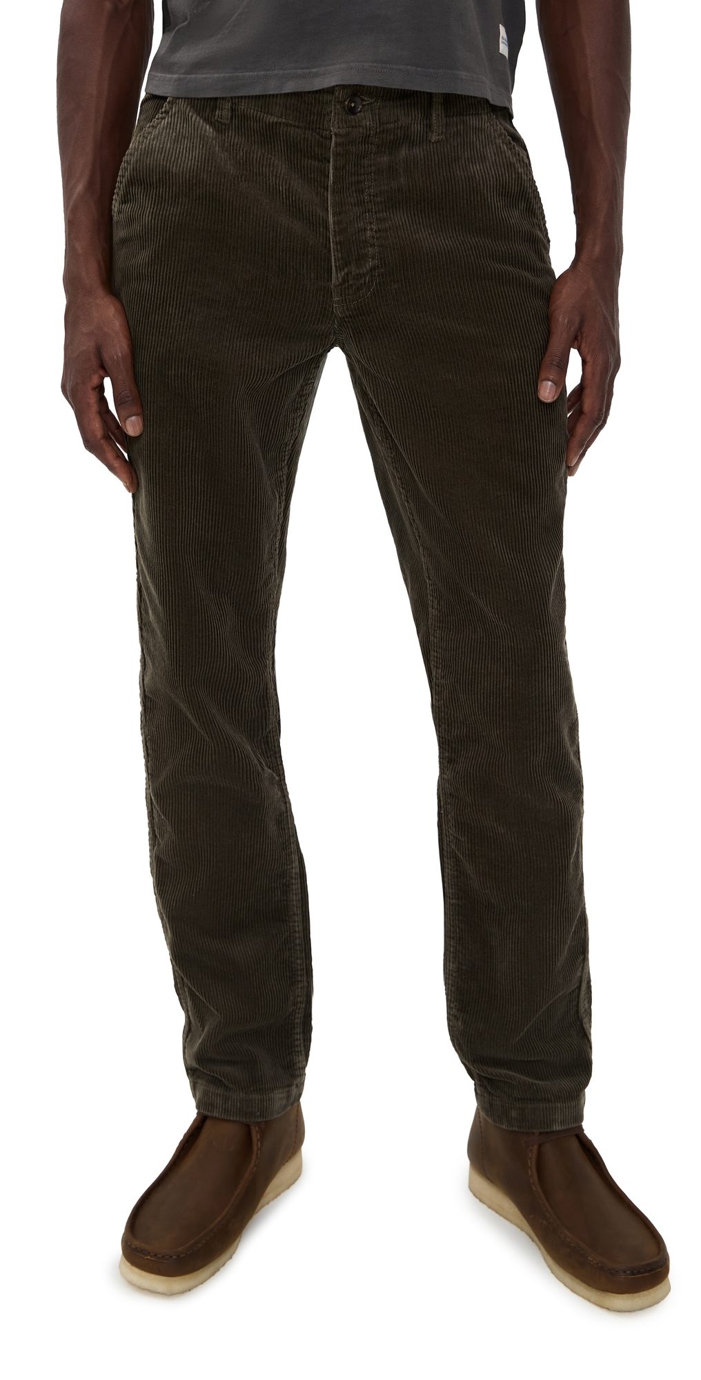 Taylor Stitch The Corduroy Carnegie Pants Fatigue Olive Corduroy In Green