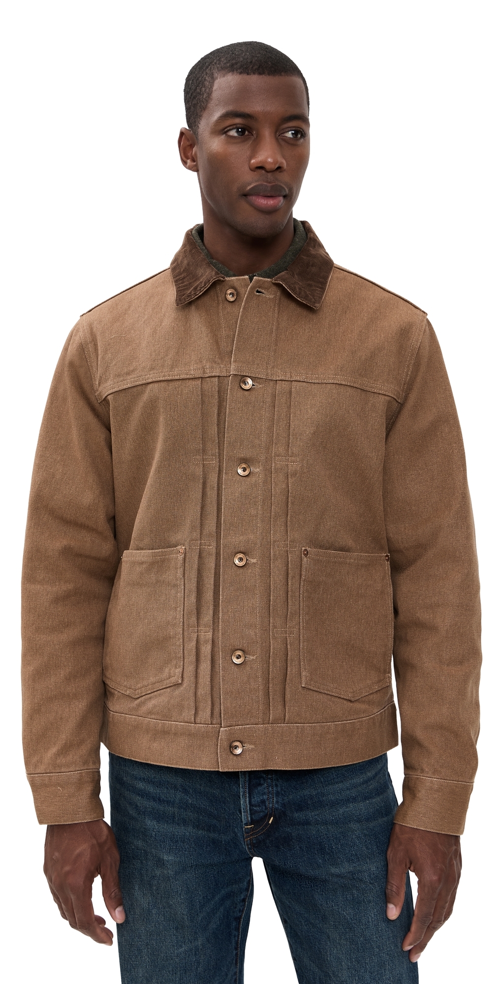 Taylor Stitch The Ryder Canvas Jacket Tobacco In Multi