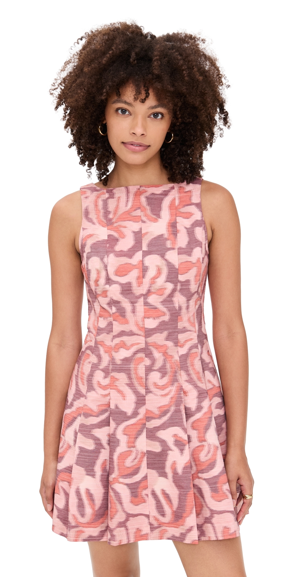 Tanya Taylor Glenda Dress Mahogany/sugarcane Multi In Pink