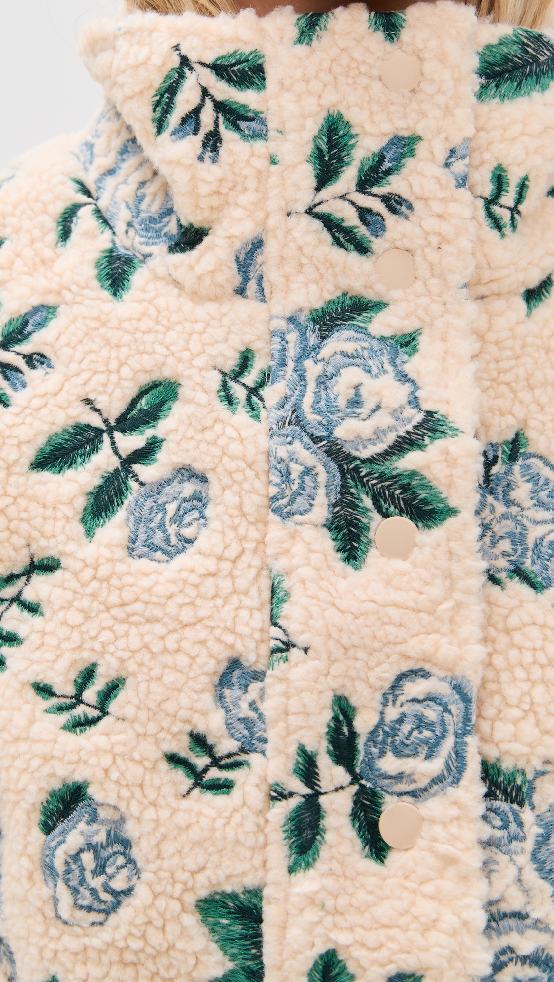 The Tiny Big Sister Roses Sherpa Jacket thumbnail