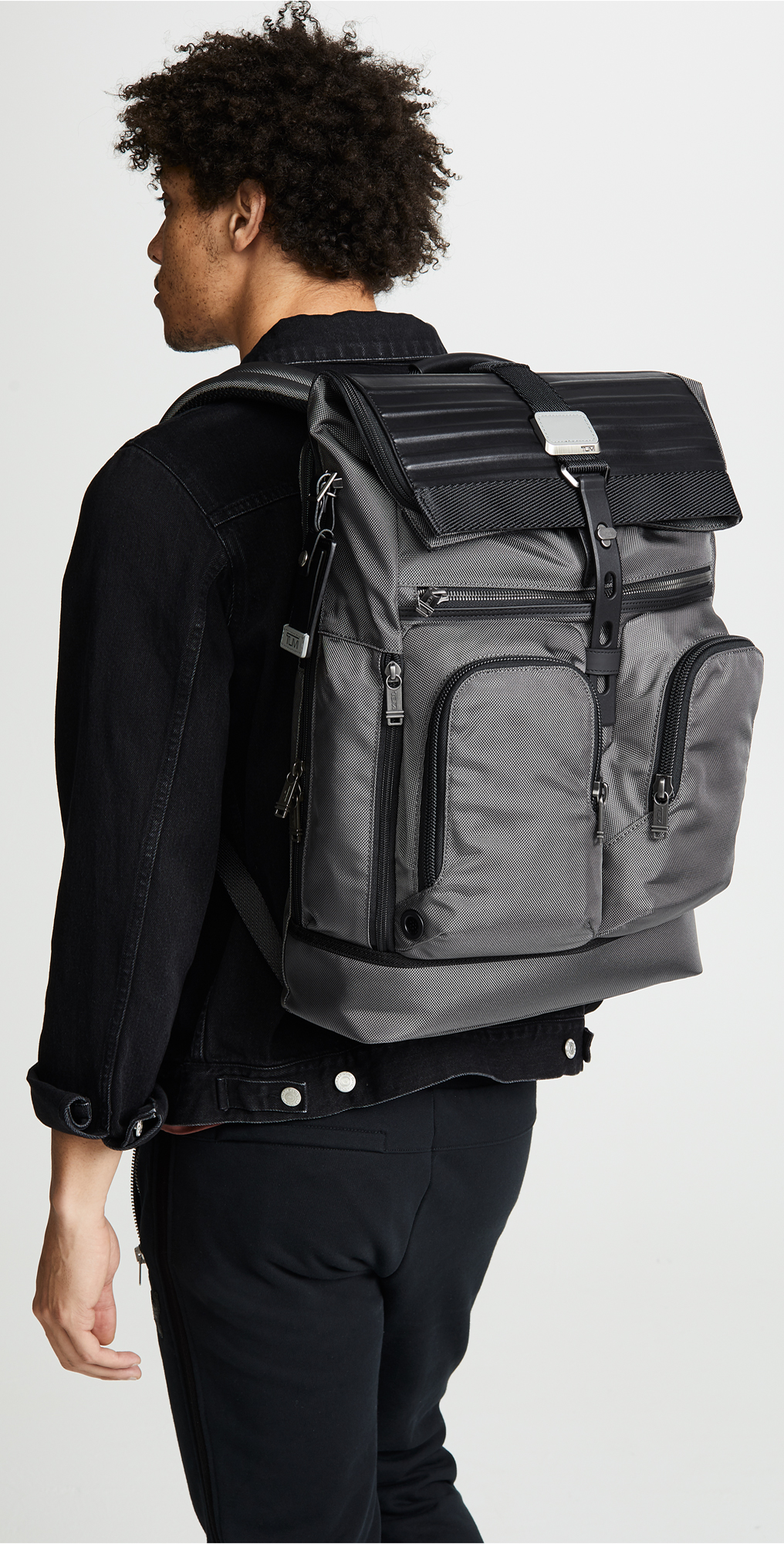 London roll top backpack leather Clearance