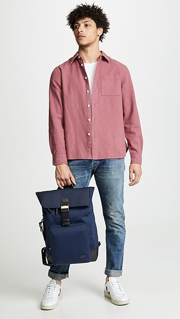 tumi harrison oak roll top backpack