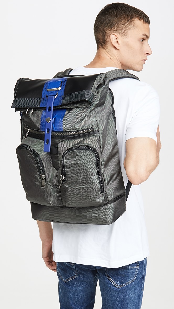 tumi alpha bravo london roll top backpack