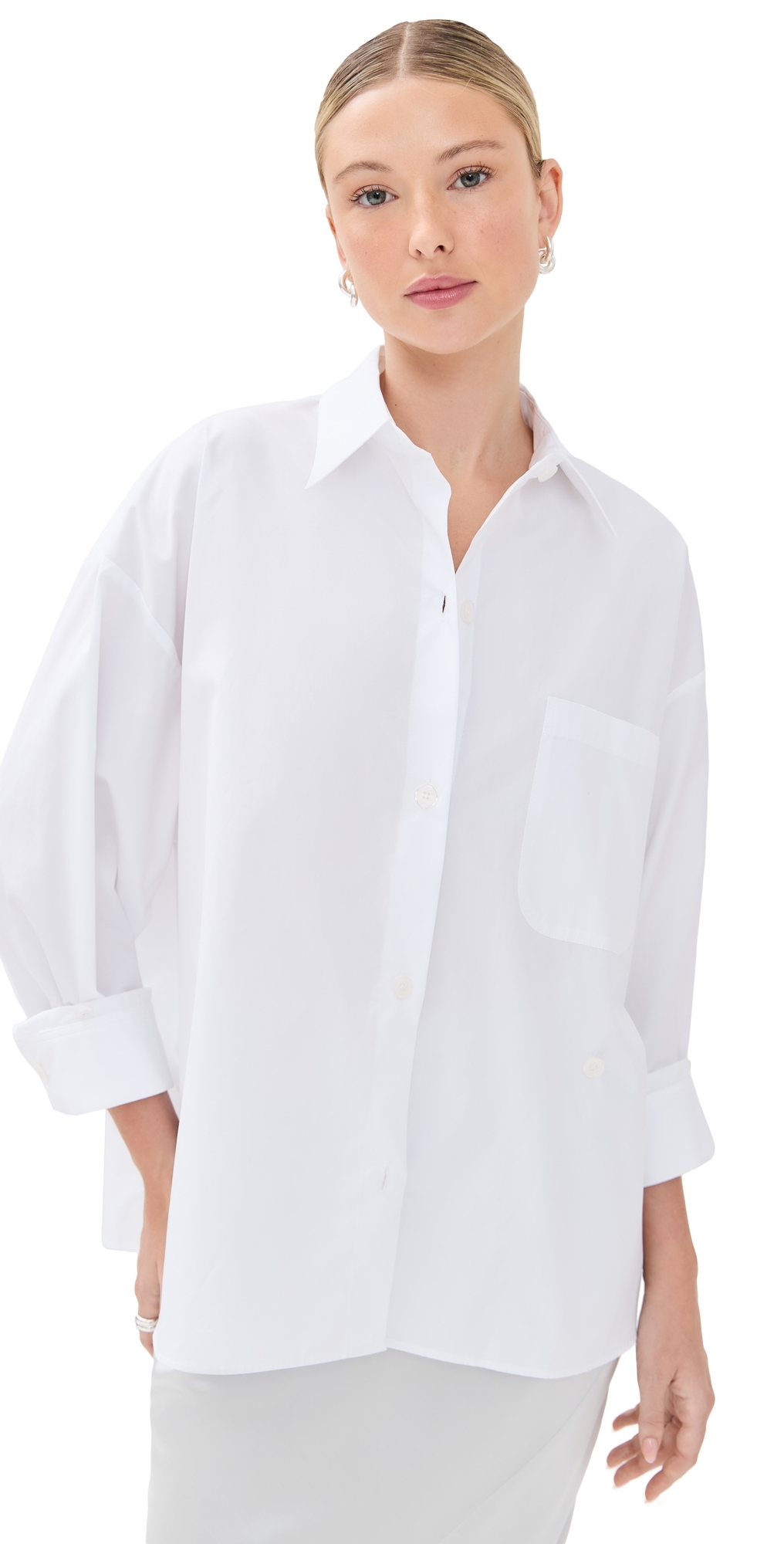Twp New Earl Button Down Shirt White In White