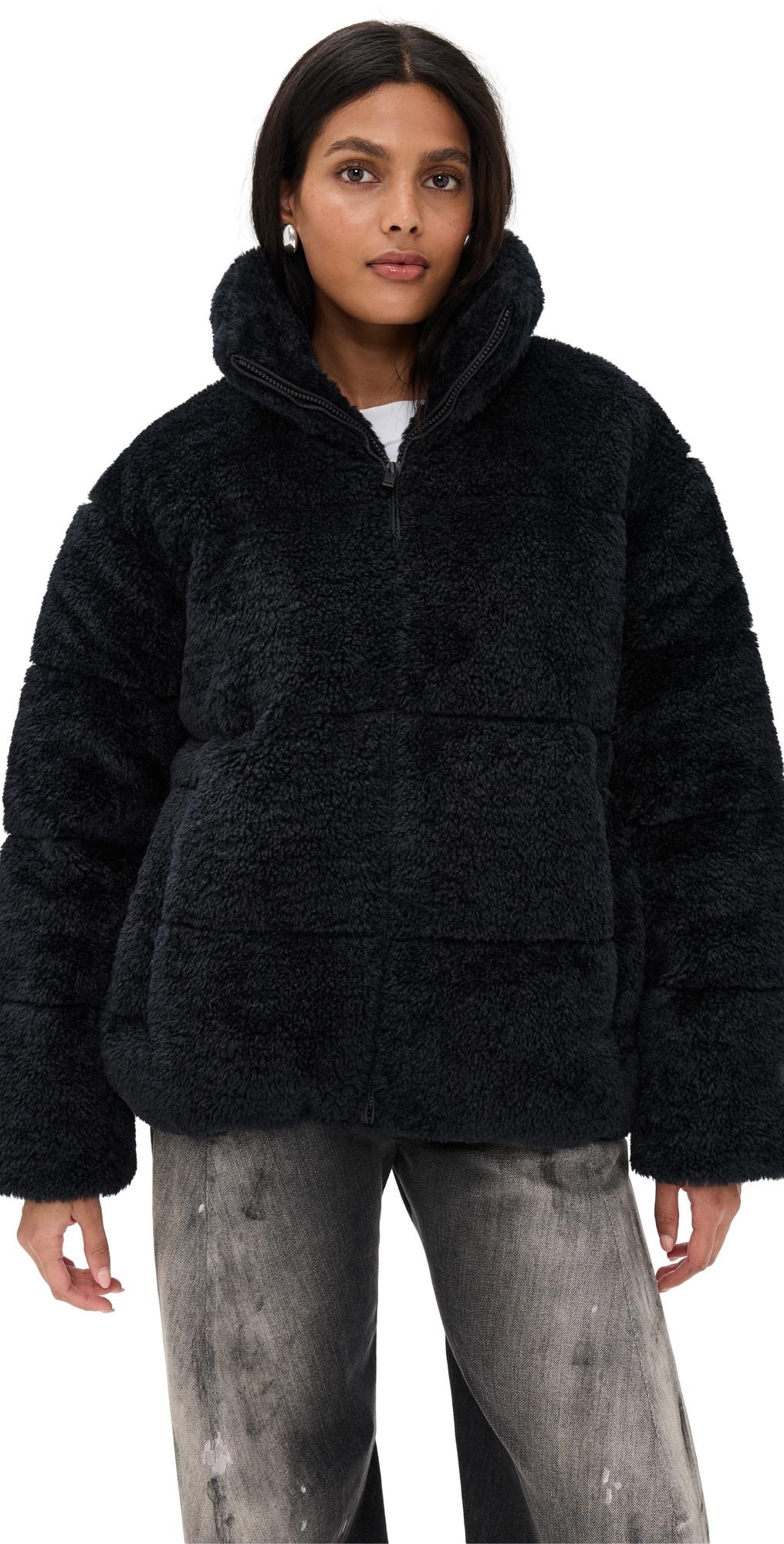 Ugg Emmalyn Fluff Puffer Jacket Tar In Gold