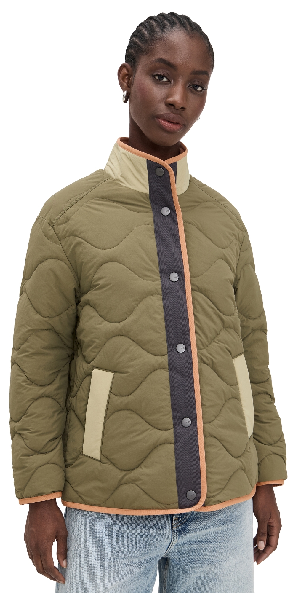 Ugg Jazlyn Quilted Jacket Burnt Olive In Green