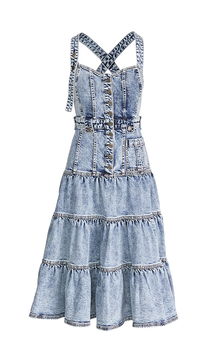 ulla johnson acid wash dress