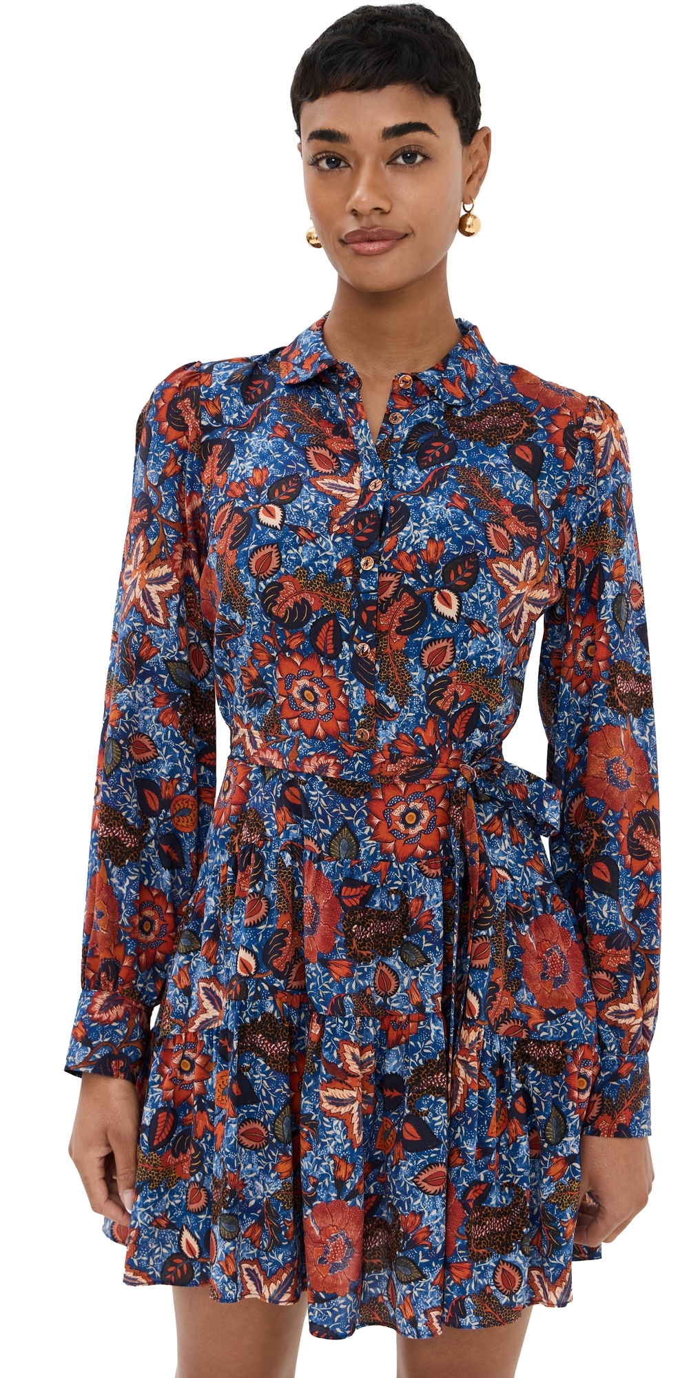 Ulla Johnson Aliya Floral Print Mini Dress In Clematis In Clematis