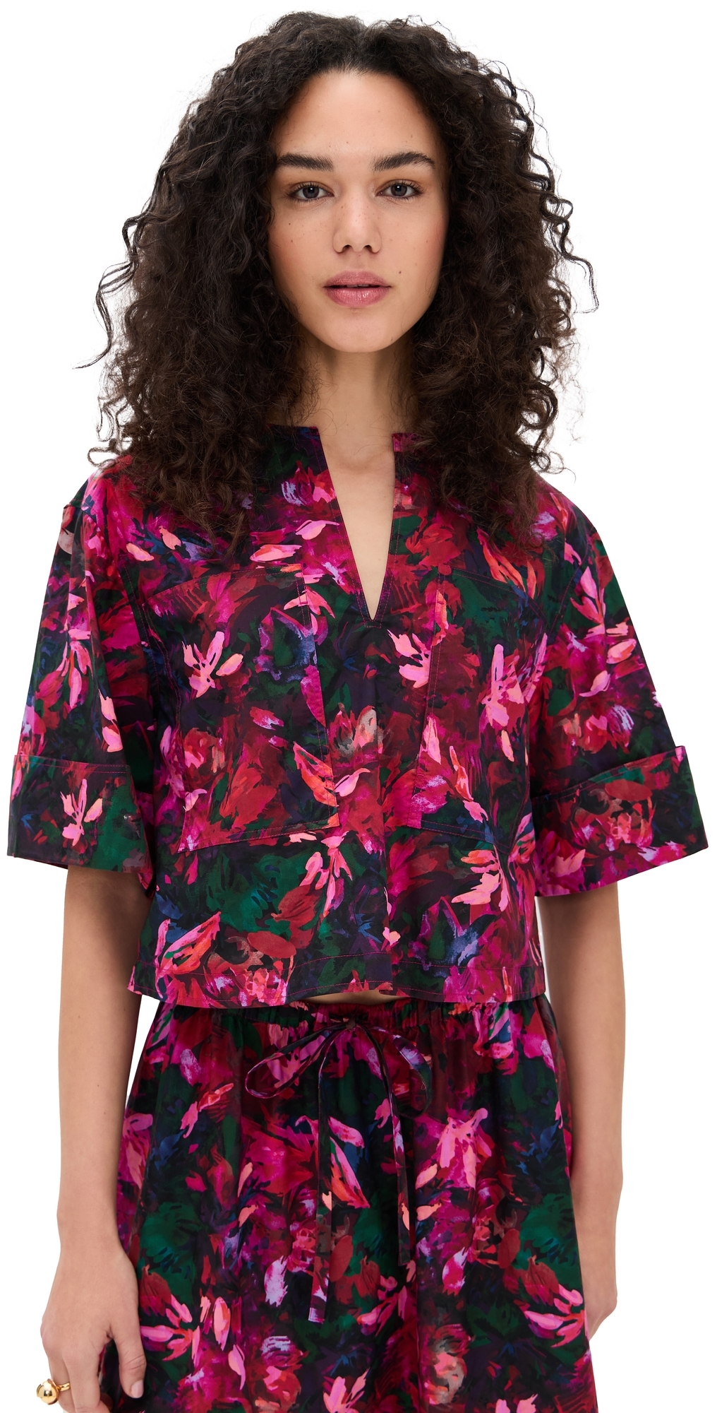 Ulla Johnson Suri Blouse Hibiscus In Hibiscus