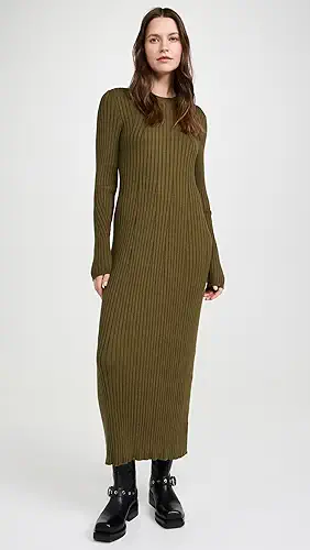 Varley Axel Rib Knit Midi Dress