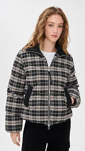 Varley Bryony Short Puffer Flannel Jacket
