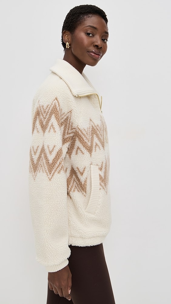 Varley Hendrik Half Zip Faux Sherpa Pullover | Shopbop