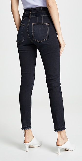 veronica beard corset jeans