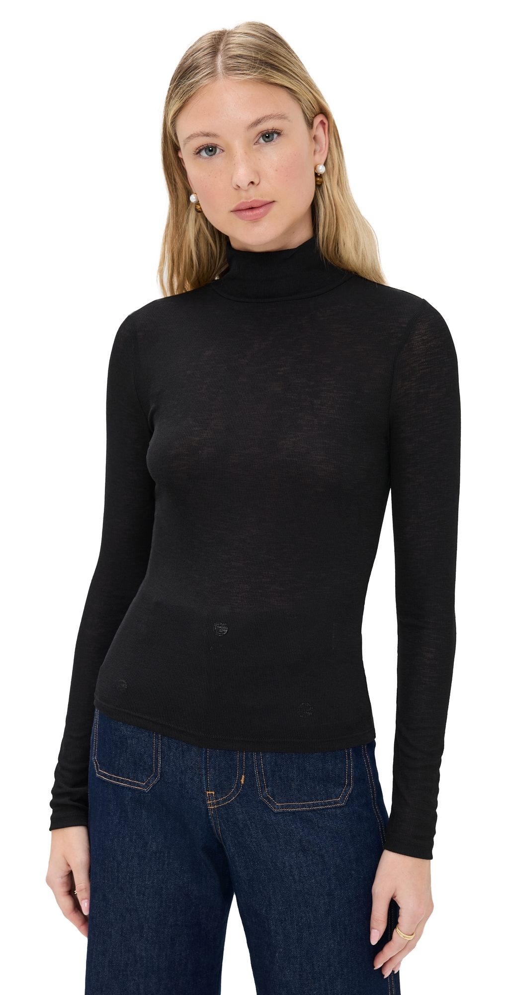 Veronica Beard Jean Wyeth Turtleneck Black In Black