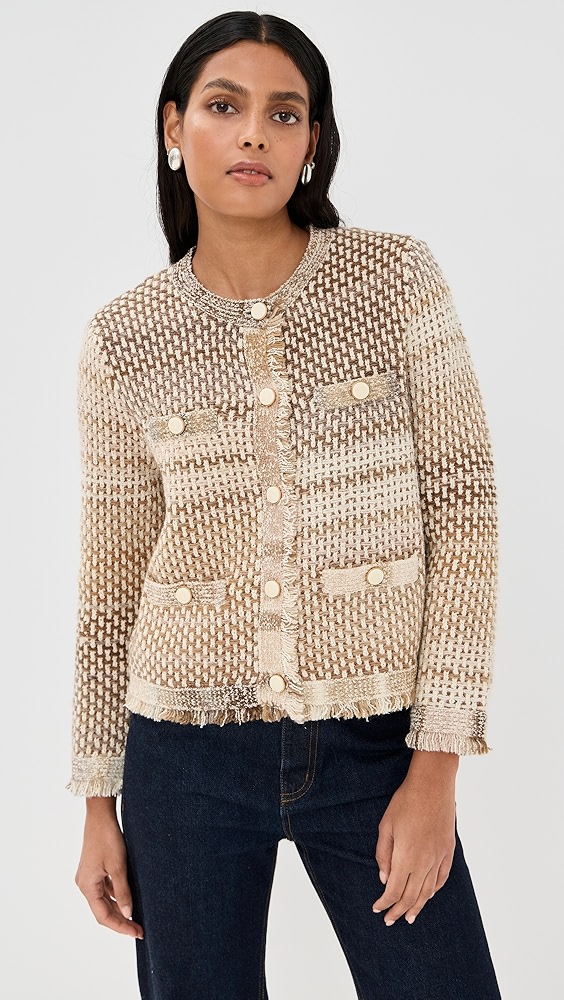 Theory セオリー Holiday Tweed PKT Crop JKT Theory Holiday Tweed Cropped Jacket in Black | Lyst