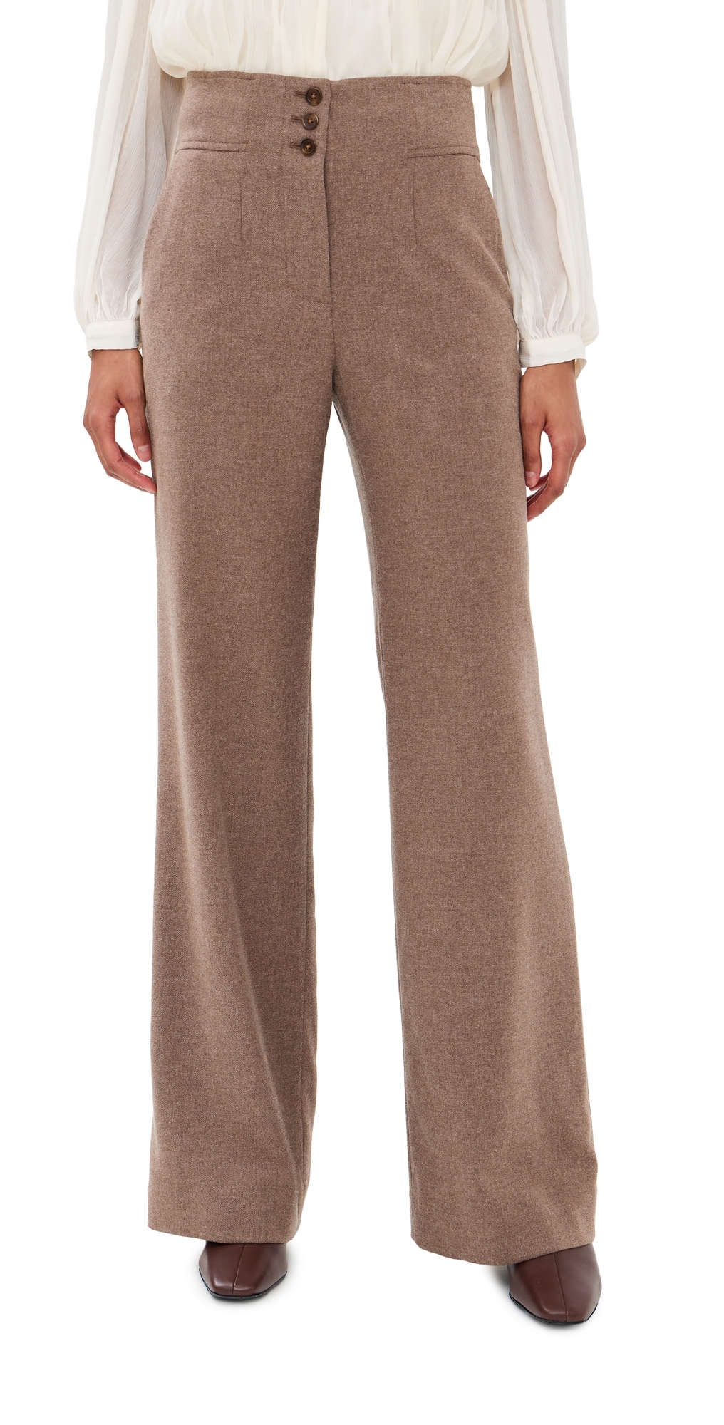 Veronica Beard Marbeau Pants Lichen Melange In Brown