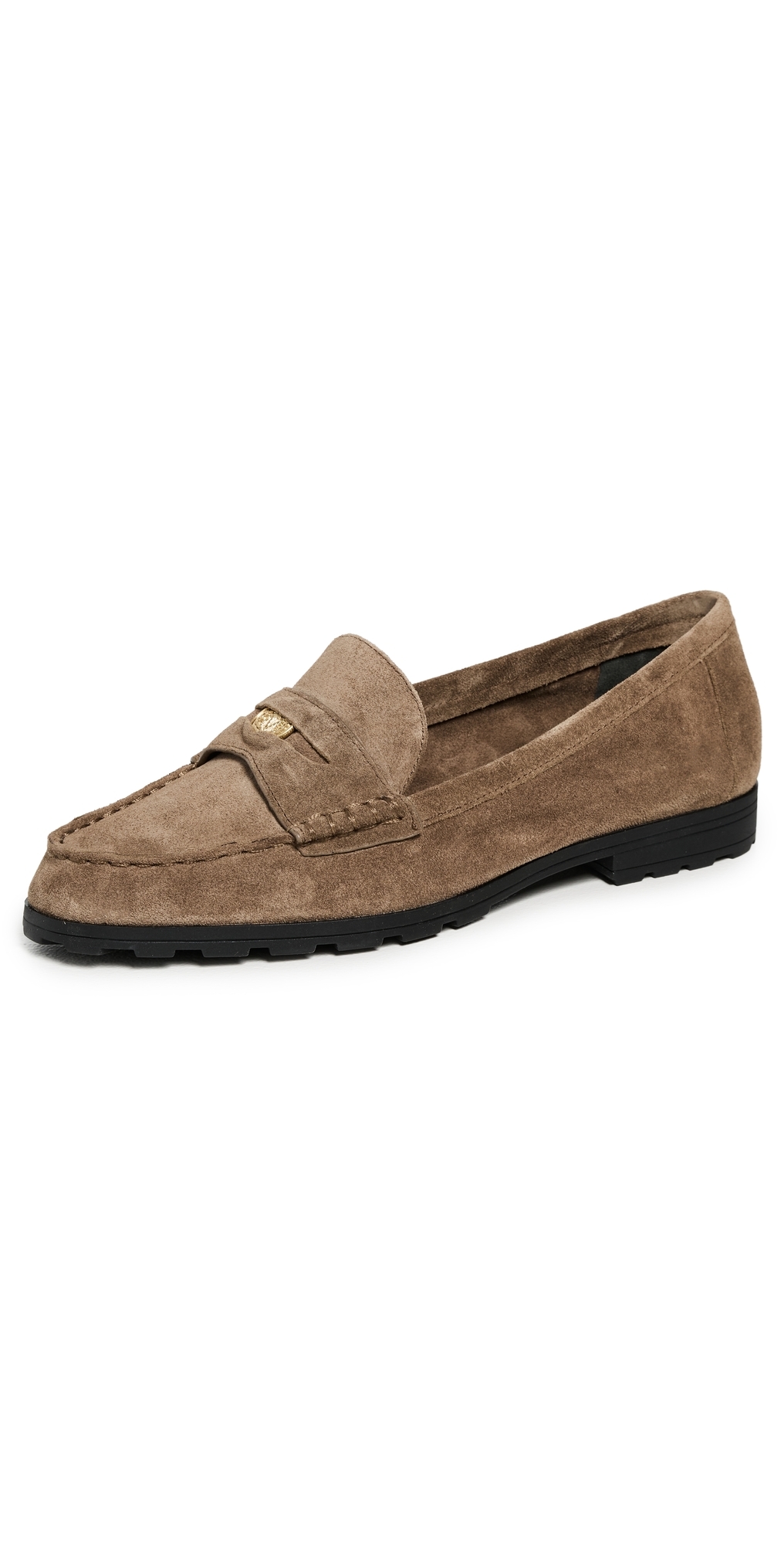 Veronica Beard Penny Lug Loafers Bark In Brown
