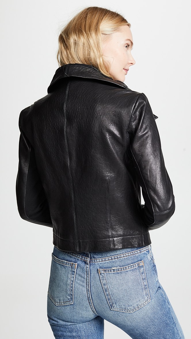Veda max classic leather jacket Clearance