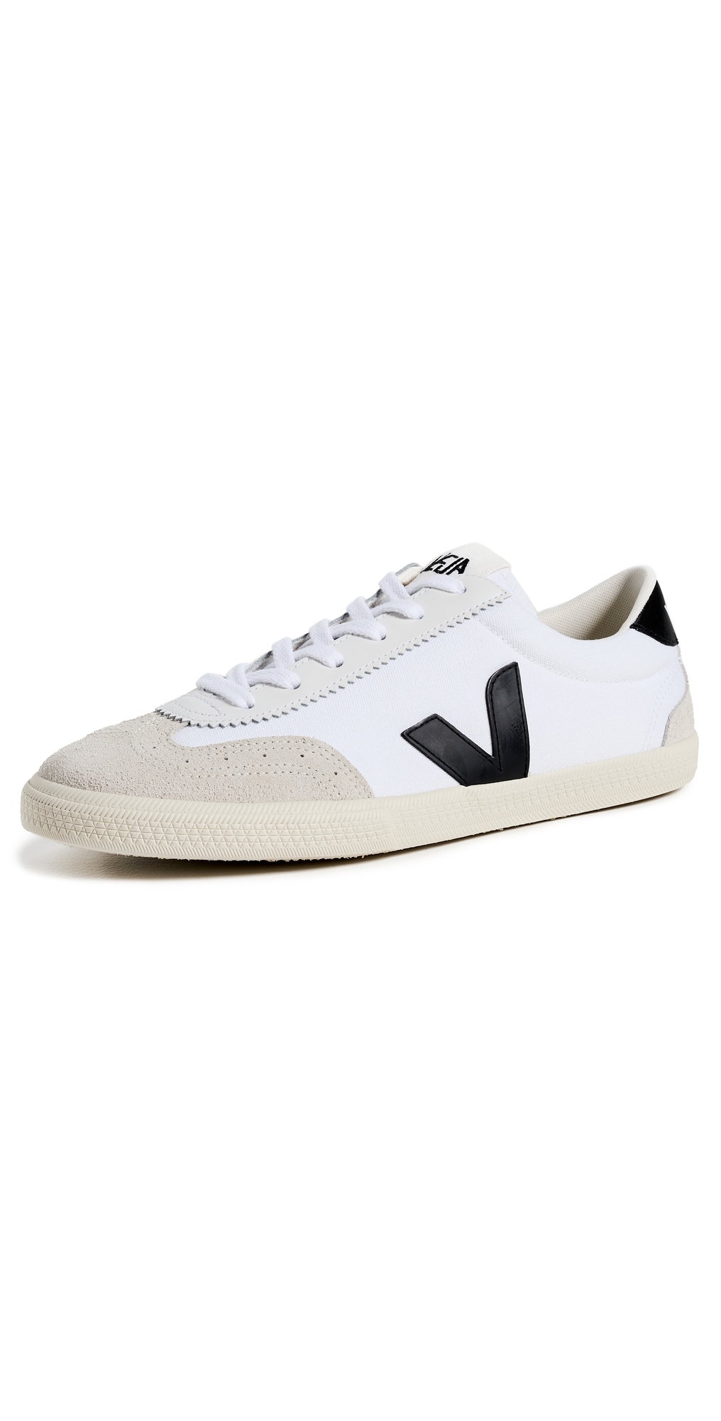 Veja V-10 White Sneakers With Side Logo Application In Leather Unisex In White Black