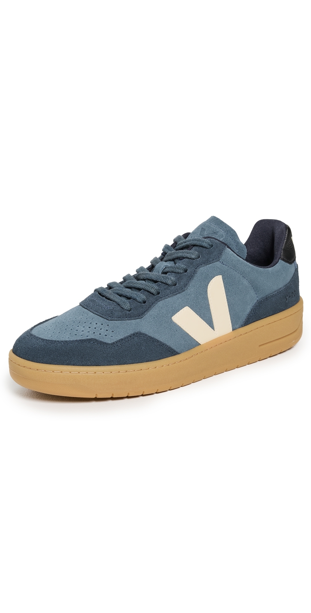 Veja V-90 Suede Sneakers In Blue