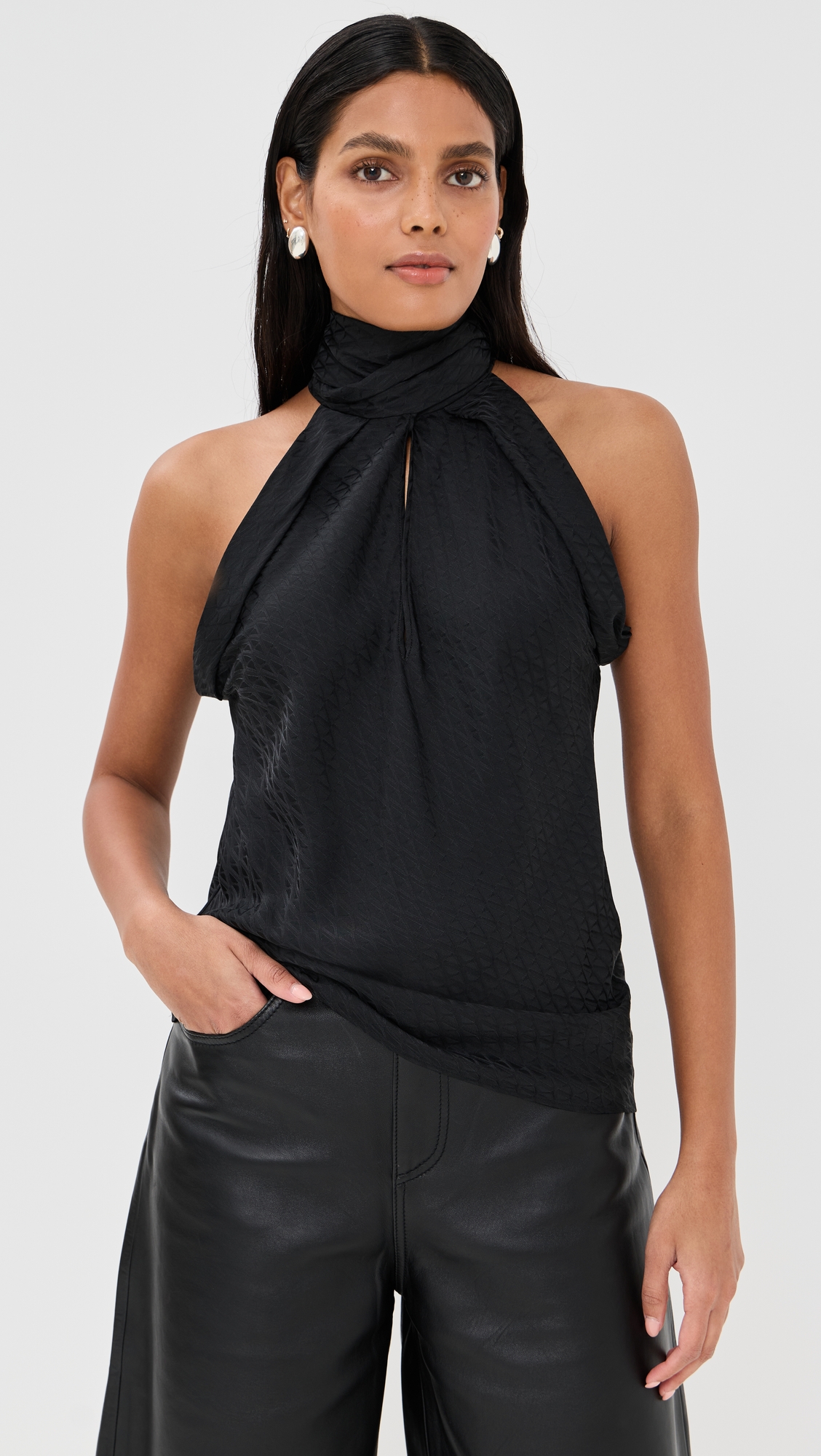Versace Blouse V Monogram Jacquard Silk Satin thumbnail