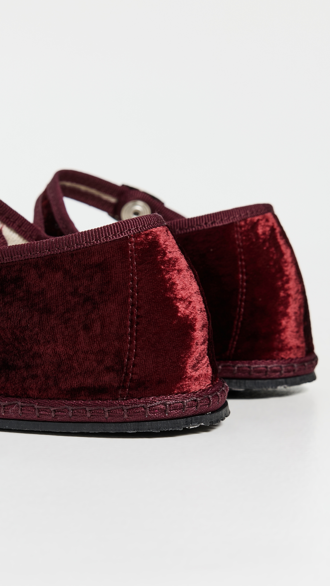 ViBi VENEZiA Mary Jane Satin Velvet Flats thumbnail