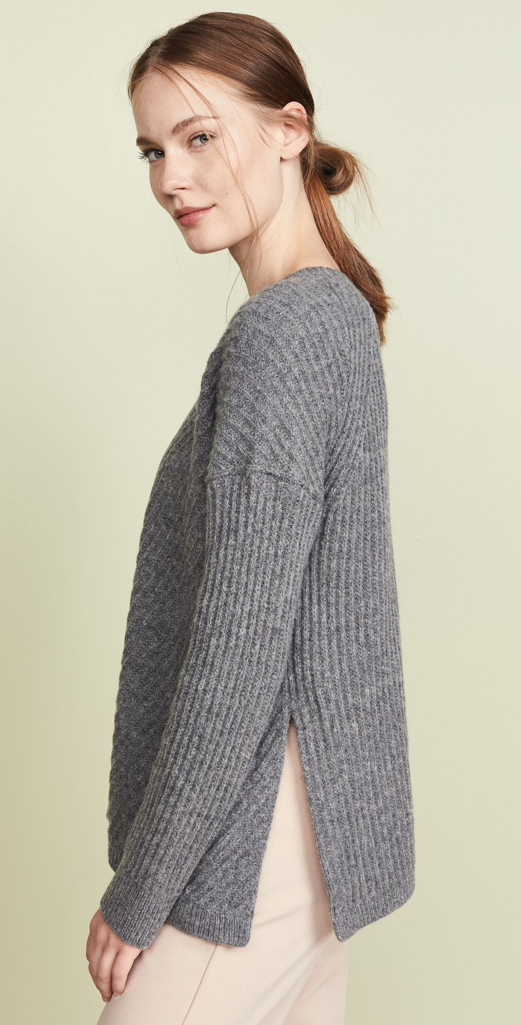 Vince side slit sweater clearance