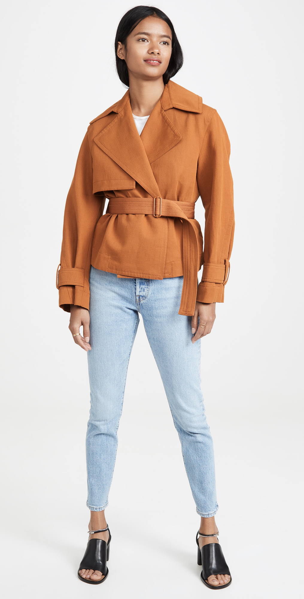 vince cropped denim jacket