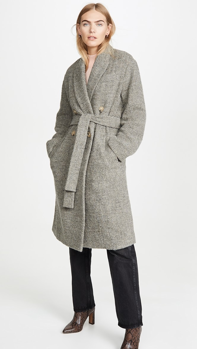 Vince pebble texture wool coat clearance