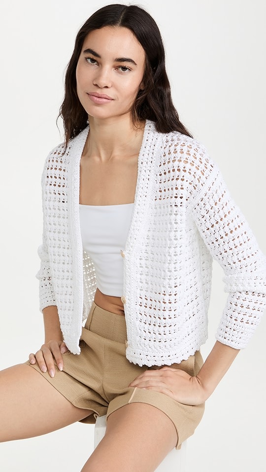 Vince Crochet Cardigan SHOPBOP
