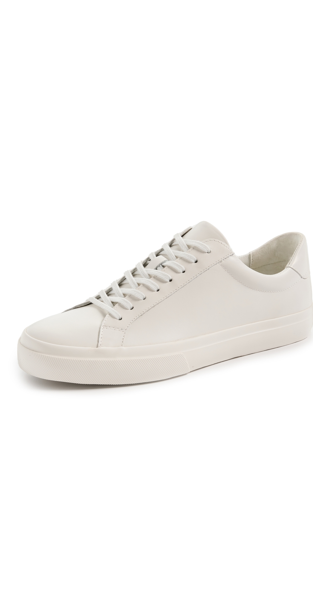 Shop Vince Fulton Leather Sneakers White