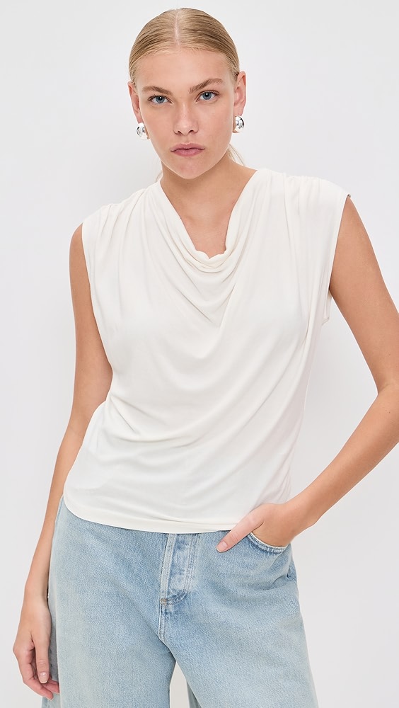 Vince Sleeveless Draped Cowl Neck Top | Shopbop