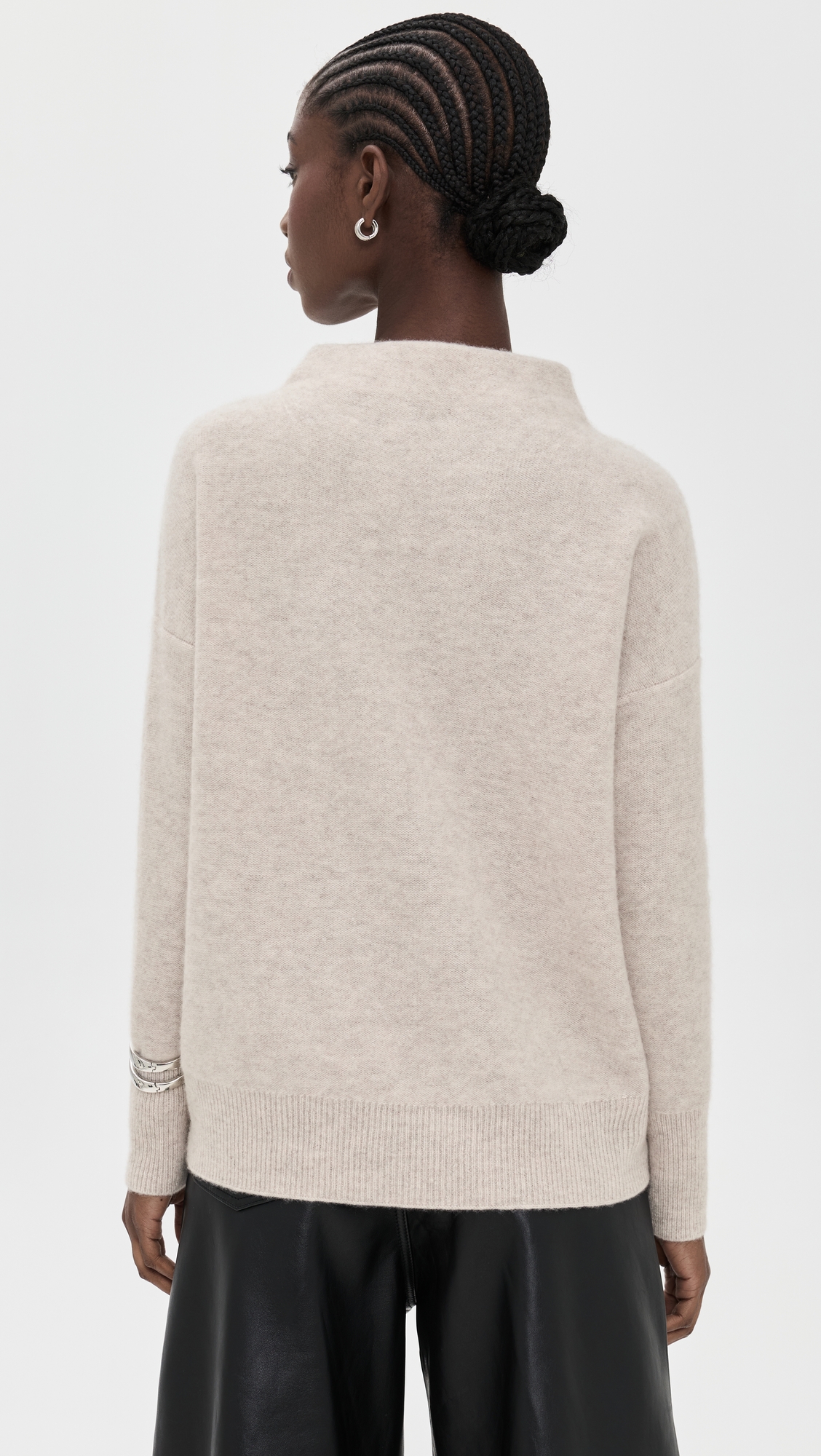 Vince Boiled Cashmere Funnel Neck Pullover thumbnail