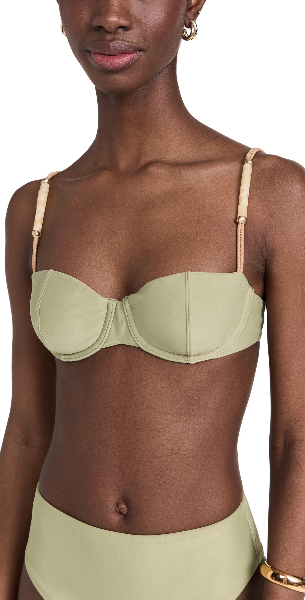 Vix Swimwear Solid Brooke Mel Top Olive In Olive