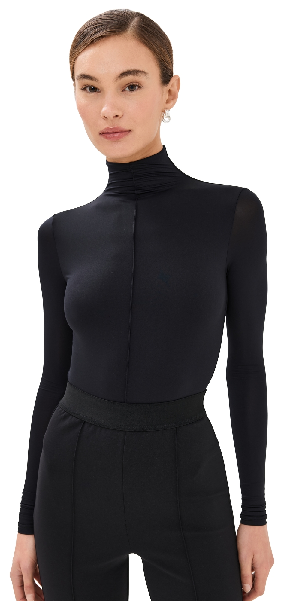Wardrobe.nyc Black Rosie Huntington-whiteley Edition Rhw Long Sleeve Bodysuit In Black