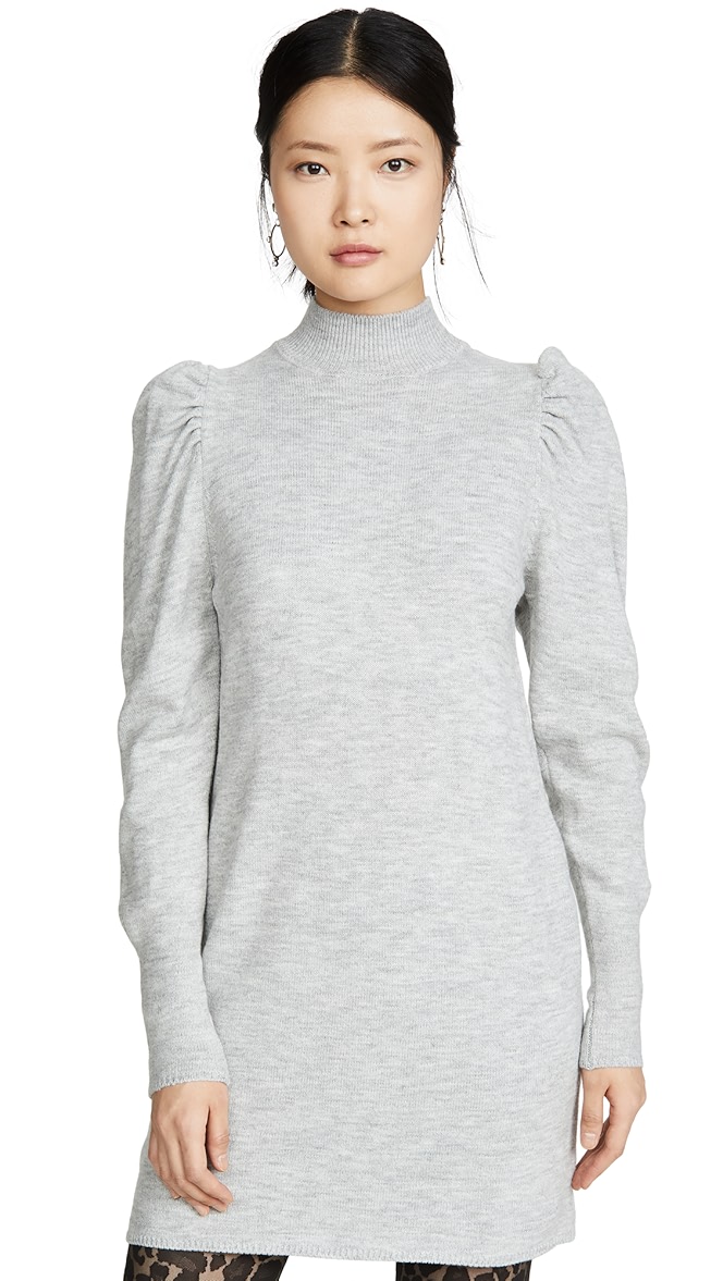 puff sleeve sweater dress