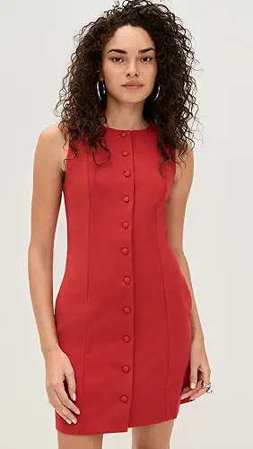 WAYF Button Front Mini Dress