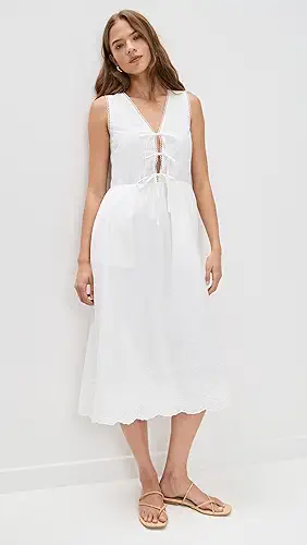 WAYF Sandy Eyelet Midi Dress