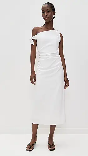 WAYF Cleo Tie Shoulder Midi Dress