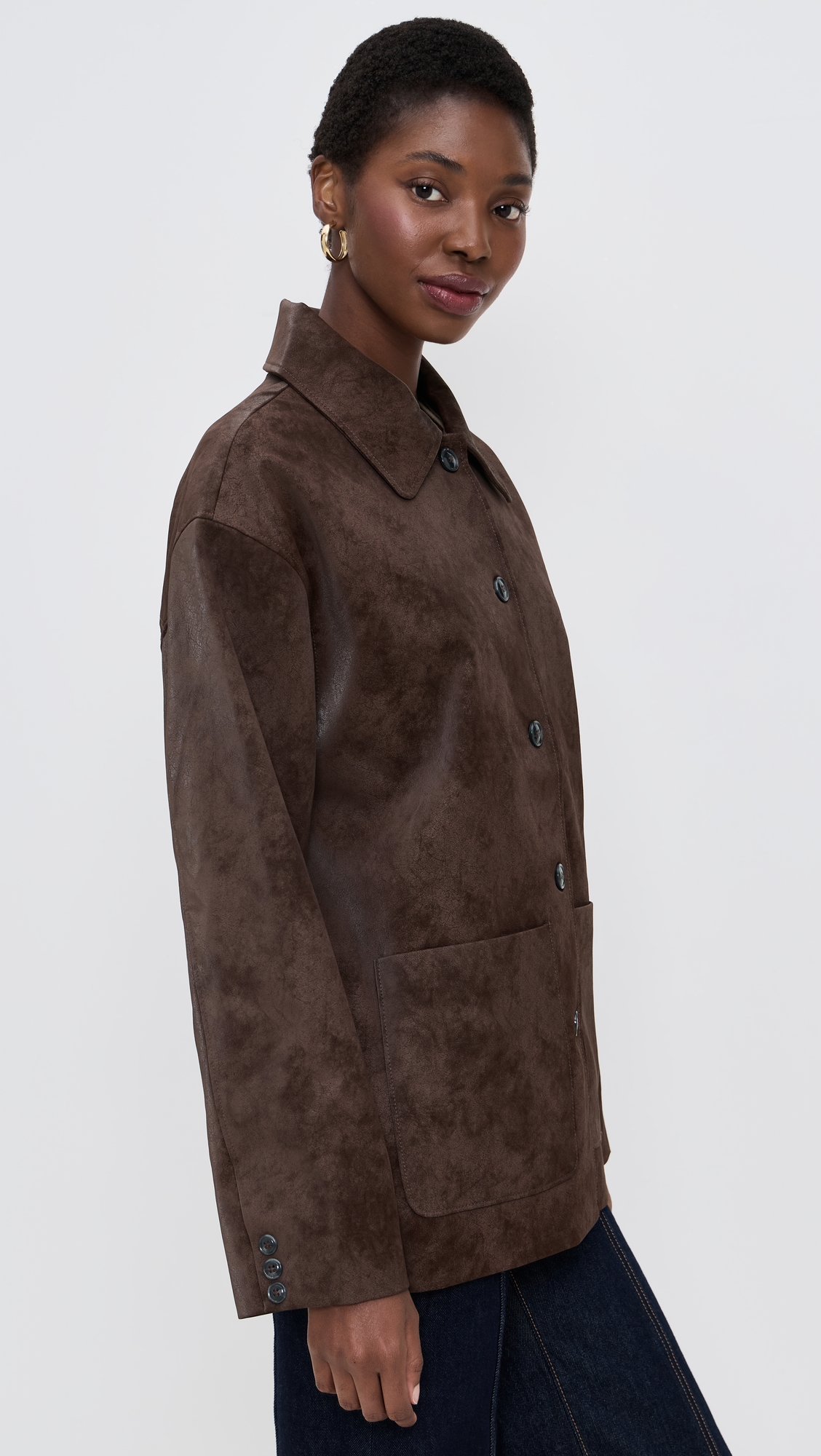 WAYF Rita Faux Suede Jacket thumbnail