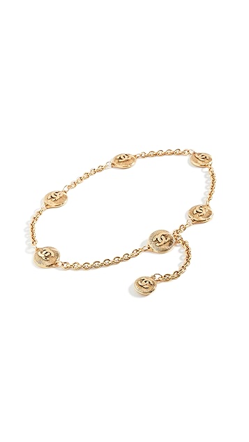 What Goes Around Comes Around Chanel Gold Sunburst Chain Belt