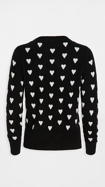 White and warren heart sweater clearance