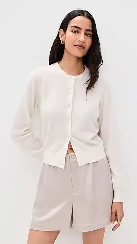 White + Warren Cashmere Crew Neck Cardigan