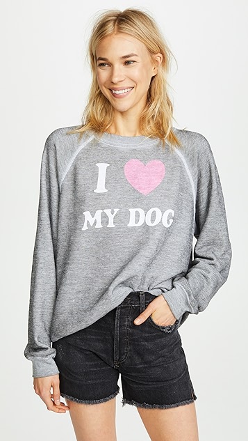 Wildfox i love my dog sweatshirt Clearance