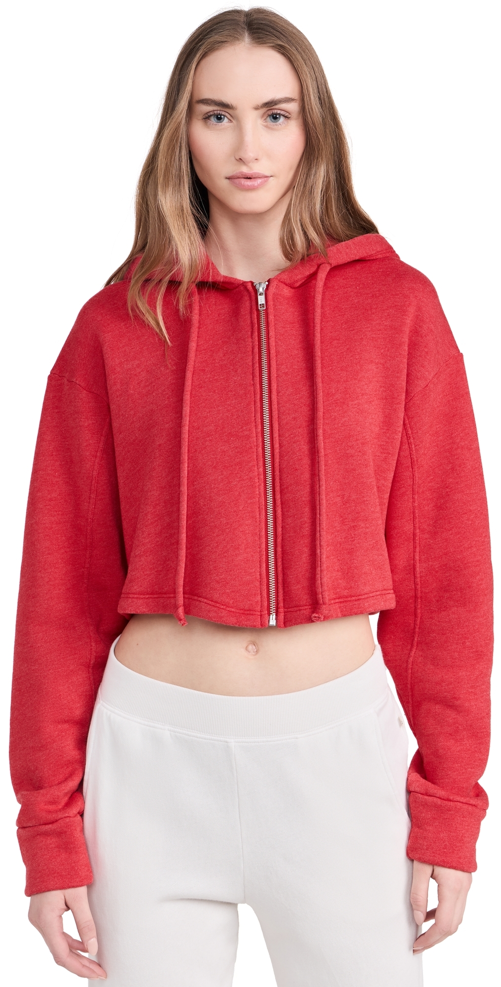 Year Of Ours The Classic Zip Up Sweatshirt Red In Red