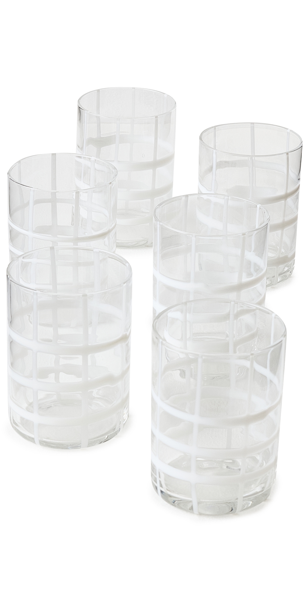 Zafferano Twiddle Tumbler Set Of 6 Transparent In Transparent