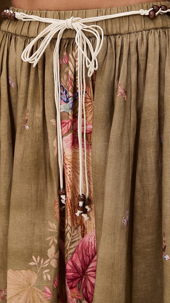 スカート ZIMMERMANN ASCENSION TIERED MIDI SKIRT Ascension Tiered Midi Skirt Blue/Cream Indienne Floral