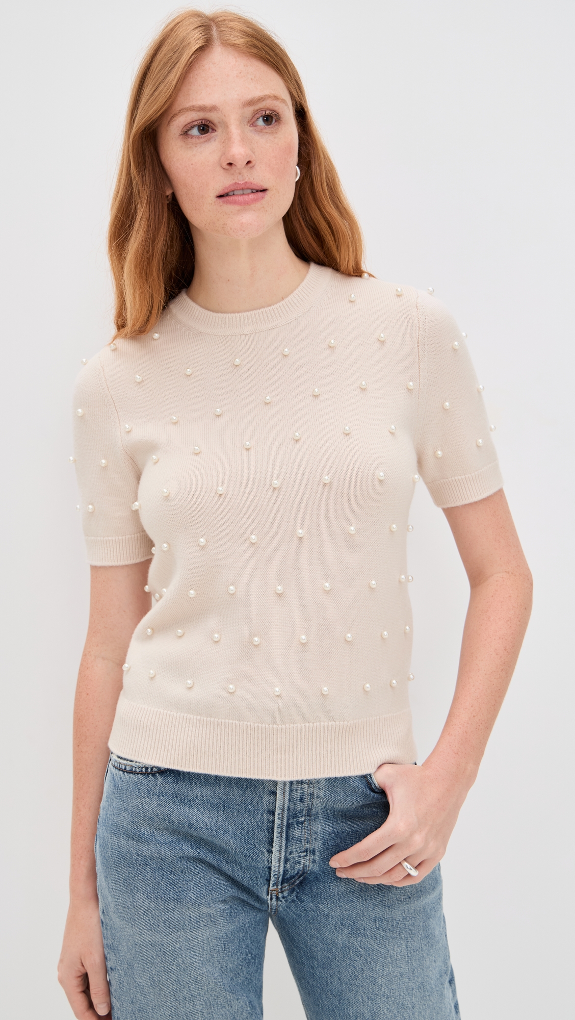 Zimmermann Beaded Short Sleeve Sweater thumbnail