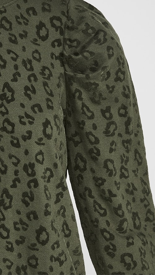 Z supply leopard puff sleeve sweatshirt Clearance