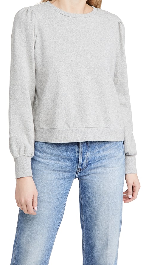 Z supply zoe puff sleeve sweatshirt clearance